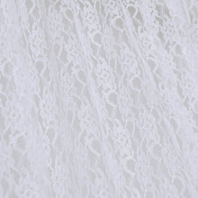 Load image into Gallery viewer, Set Of 2 White Fire Retardant Sheer Floral Lace Premium Curtain Panel Backdrops Window Treatment With Rod Pockets - 5FTx10FT

