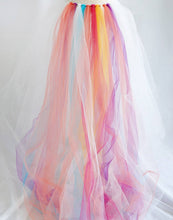Load image into Gallery viewer, Fairy-like Tulle Dress with Long Colorful Tail
