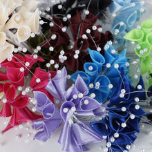 Load image into Gallery viewer, 72 Poly Chocolate Calla Lily Bead Flowers With Pearl Spray For Wedding Home Craft Decor
