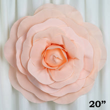 Load image into Gallery viewer, 20" Large Foam Rose Backdrop Wall Decor - Blush - 2 pcs
