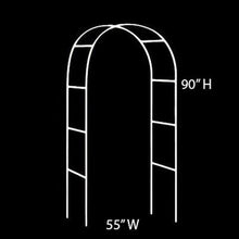 Load image into Gallery viewer, Decorative Metal Wedding Arch - White - 55"Wx90"H
