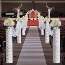 Load image into Gallery viewer, 4 Pcs Decorative Height Adjustable Wedding Roman Columns Plant Stand with LED lights - 30" Tall
