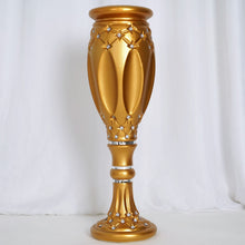 Load image into Gallery viewer, 31" Tall Crystal Beaded Gold Wedding French Columns With Mirror Mosaic Party Event Decoration - 4PCS
