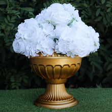 Load image into Gallery viewer, 11" Tall Gold Roman Inspired Crafted Wedding Party All Weather Flower Pot - 12 PCS
